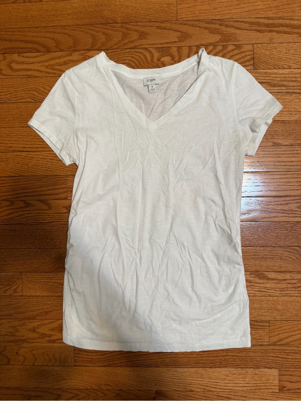 J. Crew Women's Maternity White V-Neck Tee